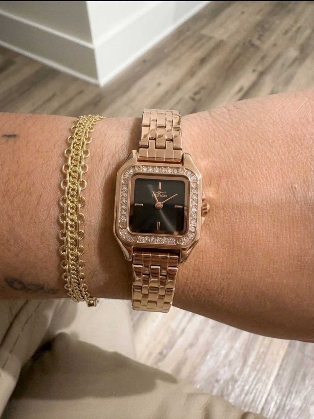 Invicta Celestial Women’s 24mm Rose Gold Crystal Watch Black Dial NWT